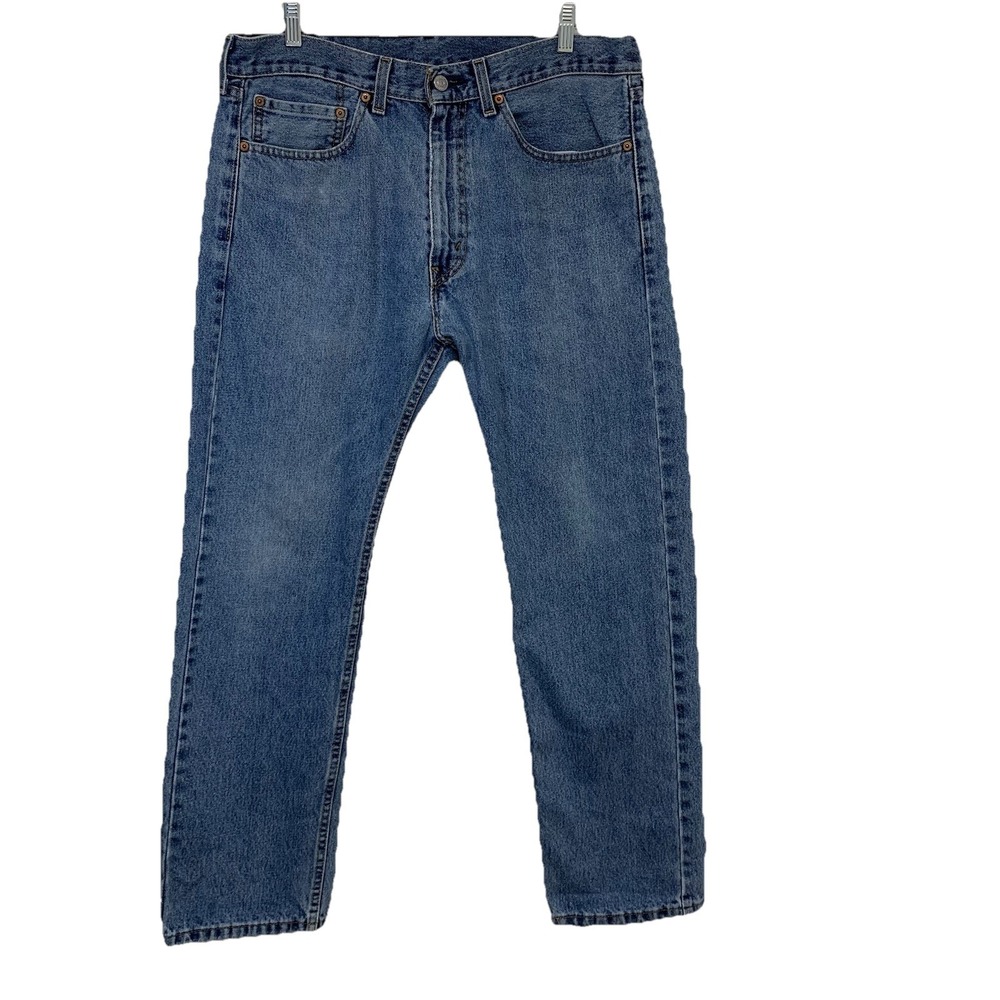 Levi's 505 Mens Jeans 34 Blue Regular Fit Straight 100% Cotton Inseam‎ 29"